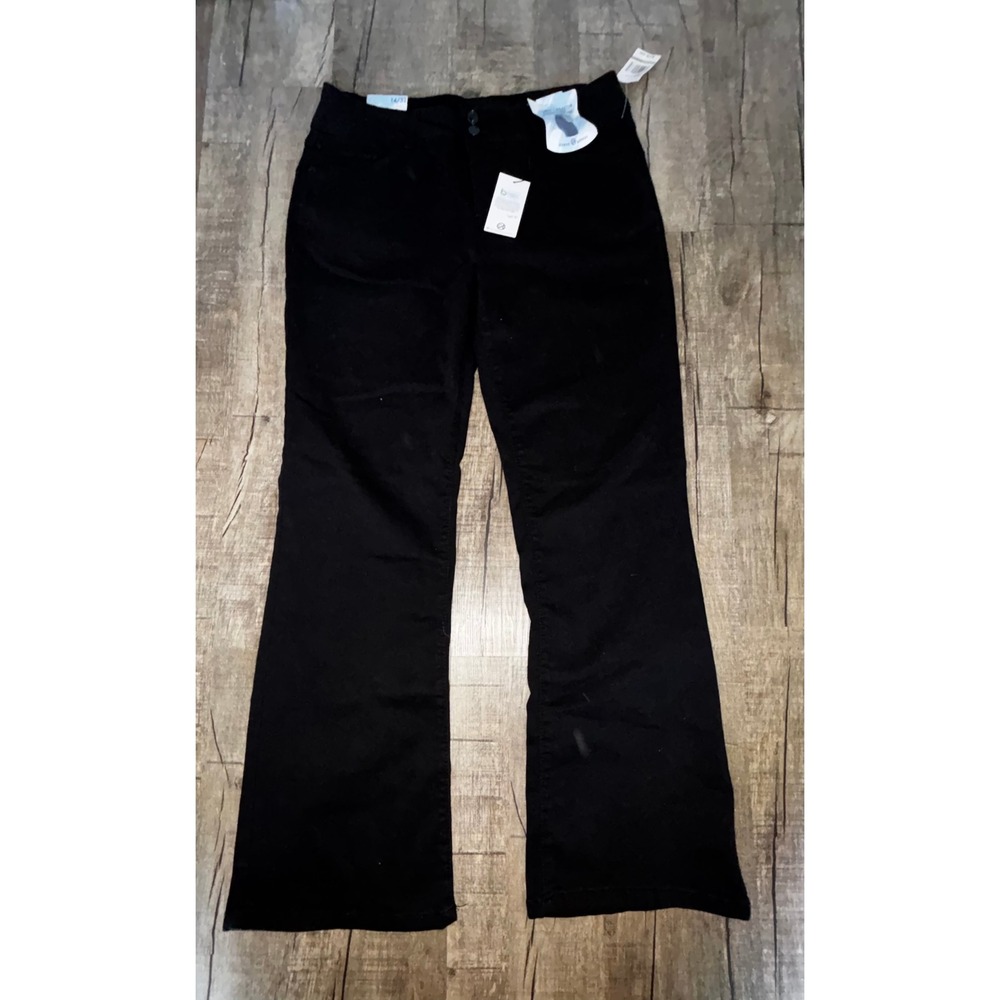 Curve Appeal Curve Creator High Rise‎ Bootcut Jeans Black Size 14/32 NWT